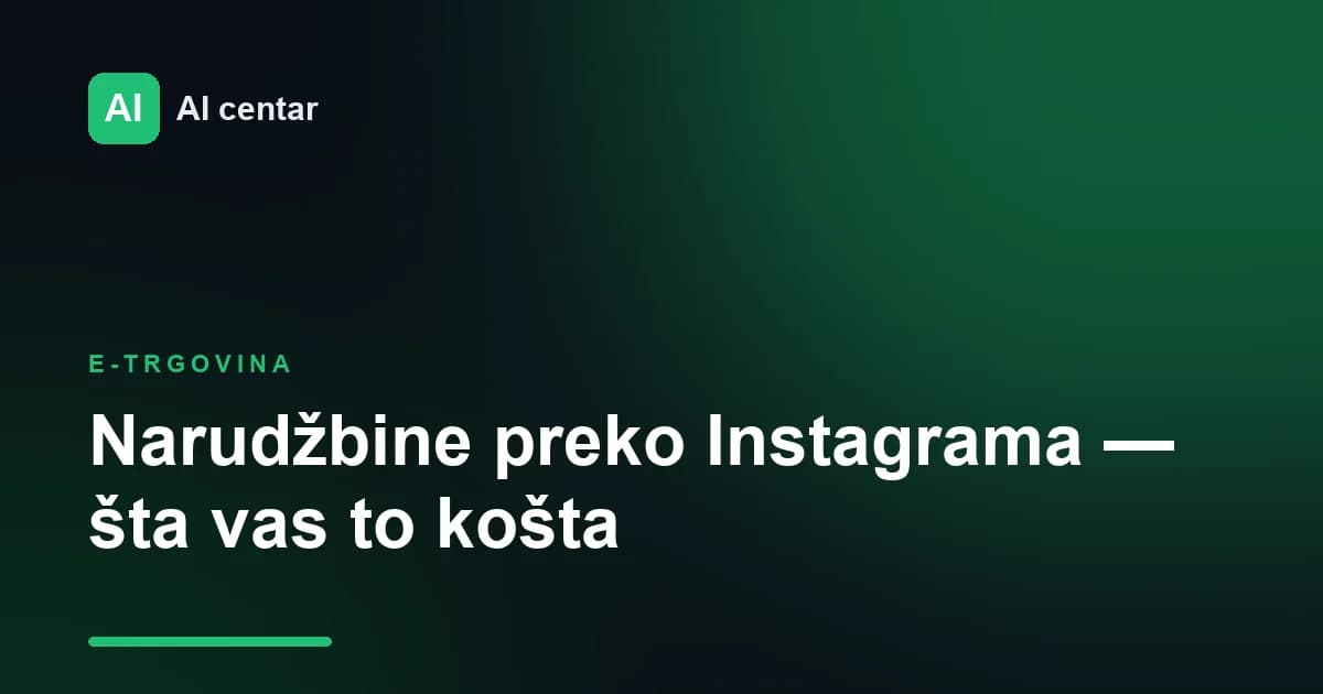 Primate narudžbine preko Instagrama? Evo šta vas to košta